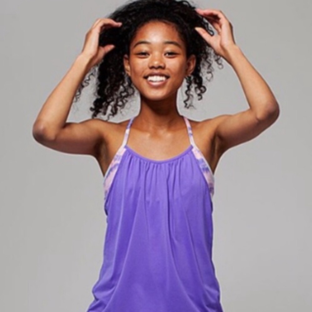 Ivivva Double Dutch Pruple Tank Double Strap Back